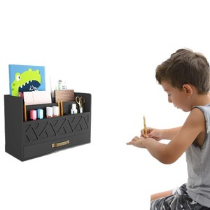 Office Organizer <b>Storage</b> Box Rectangle Bamboo Multifunctional Desk Organizer for Office and Student Use - Product Image 5
