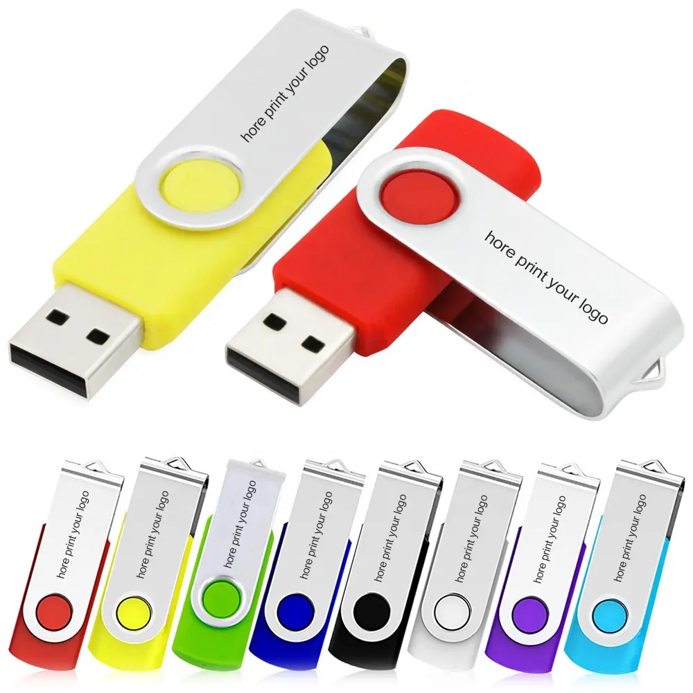 USB-Flash-Laufwerke 3.0 rotierbarer Pen-Antrieb 32 GB Pendrive Metall schwenkbarer USB-Stick tragbarer Business-Speicherstick mit individuellem Logo