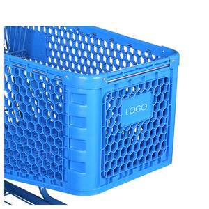 Carrito de plástico duradero con LOGOTIPO personalizado Highbright de 170L con 1 ASA fácil de llevar para supermercado - Product Image 2