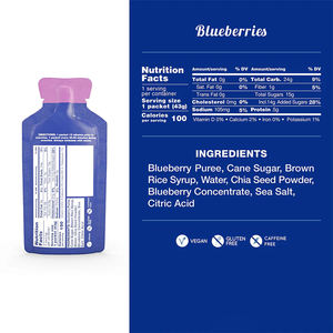 <span class=keywords><strong>Gel</strong></span> énergétique à la myrtille 100% naturel avec des acides aminés de fruits réels, des électrolytes, booster d'énergie, <span class=keywords><strong>gel</strong></span>ée diététique, bâtonnet énergétique - Product Image 2