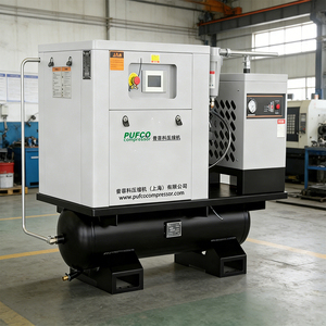 Compresseur industriel portable tout-en-un 220V monophasé à vis 7,5 kW 10 CV petit et silencieux avec sécheur et certification CE - Product Image 2