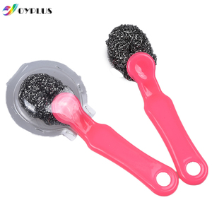 Cliente cocina Bola de limpieza con <span class=keywords><strong>mango</strong></span> de <span class=keywords><strong>estropajo</strong></span> de acero inoxidable - Product Image 1