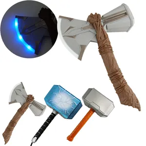 Ein Storm breaker Axt Lampen licht Thor Hammer Halloween Kostüme spielen Requisiten Plastik waffen Set für Kinder Kleiner Held