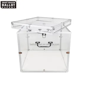 Customized Clear Acrylic Voting Ballot Box With Lock