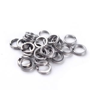 Connecteur à anneau <span class=keywords><strong>fendu</strong></span> en acier inoxydable argenté, double tour, accessoires de pêche pour la pêche au <span class=keywords><strong>flotteur</strong></span> en rivière et en lac - Product Image 6