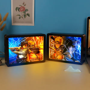 Novidade Presente <span class=keywords><strong>Anime</strong></span> Emoldurado 3D Paper Cut Carving Lâmpada RGB <span class=keywords><strong>Anime</strong></span> Figura Papel Led Light Box <span class=keywords><strong>Anime</strong></span> Night Light Para Crianças Quarto - Product Image 3