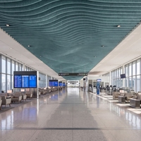 Panneaux acoustiques de plafond pour espaces publics, design moderne, feutre polyester PET, panneaux de plafond absorbants le son, décoration intérieure