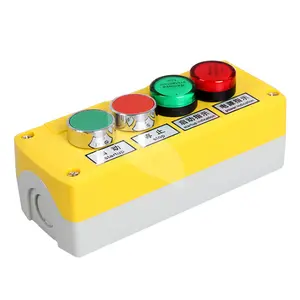 4 way push button box with up/down switch box plastic control box with emergency stop 4 hole Custom enclosure with signal ligjht