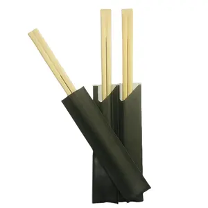 Pabrik Desain Baru Komersial Berbagai Ukuran Kayu Persegi Sumpit Kembar Bambu Sekali Pakai dengan Logo
