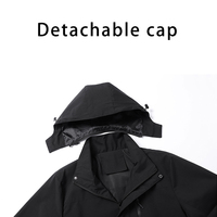 Blouson Bomber Imperméable à Capuche pour Homme, Veste de Travail d'Hiver d'Extérieur avec Fermeture Éclair, Coupe-Vent Personnalisable avec Logo, OEM