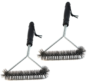 12" Grill Brush Hanger Durable Stainless Steel Wire <b>BBQ</b> Cleaning Brush Outdoor Kitchen Tools <b>Gas</b>/Oven/<b>Charcoal</b> Grills Plastic - Product Image 5