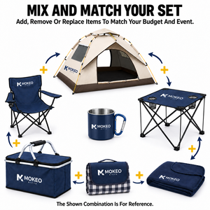 Set da Campeggio Personalizzabile con Logo: Tenda, Tappetino da Picnic, Borsa Termica - Attrezzatura Outdoor Combinabile per Gite in Famiglia e Attività di Club - Product Image 5
