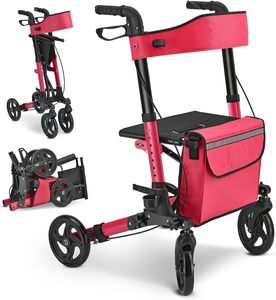 調節可能なハンドル高さRolleratorウォーカーシートと背もたれ付きTRA01 - Product Image 1