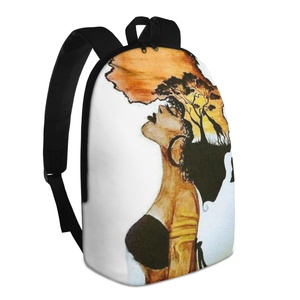 Sac d'école personnalisé pour enfants imprimé pour filles africaines sac à dos d'école sac à dos d'université à fermeture éclair métallique en option sac à dos unisexe pour femme - Product Image 2