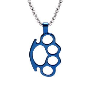 Collier à pendentif tendance en acier inoxydable 316L plaqué or pour hommes, chaîne en corde, bijoux de corps pour anniversaires - Product Image 4