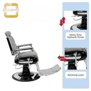 Silla de Barbero Hidráulica de Alta Resistencia con Reposapiés Ajustable, Silla de Peluquería Duradera para Salón de Belleza - Product Image 3