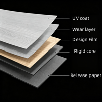 Vente en gros de planches de sol en PVC autocollantes à coller, bon marché, 1,5 mm, 2 mm, revêtement de sol en vinyle