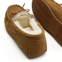 Chaussures mocassins chaudes pour femmes, style coréen, automne/hiver, doublure en fausse fourrure, design nœud papillon, semelle antidérapante TPR/EVA, personnalisables, vente en gros OEM/ODM