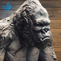 Grandes décorations de jardin d'extérieur populaires : Statues de gorille Donkey Kong en résine, sculptures de primates et d'animaux sauvages, artisanat en résine de fibre de verre