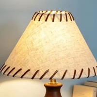Lampe de table en tissu décoratif, abat-jour en tissu, ampoule E27, prise EU AU US, noir, marron, bois, lampe de bureau pour chambre, bureau, salon