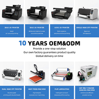 Impresora Automática A3 DTF de 300 mm, Tinta Eco Solvente Multicolor, Máquina de Impresión Directa a Película para Transferencia Térmica en Camisetas