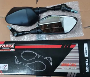 Espejo retrovisor universal ajustable para motocicleta con traje de juntas para motocicleta Honda