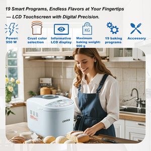 Máquina para Hacer Pan Automática de 950W con Pantalla LCD, 19 Programas Personalizados y Capacidad de 900g, Multifuncional - Product Image 4