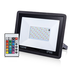 Projecteur RVB avec télécommande éclairage de paysage de <span class=keywords><strong>scène</strong></span> scènes de bricolage lampe d'inondation LED intelligente à changement de couleur pour jardin de fête - Product Image 2