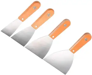 Putty Knives Blade 2/3/4/5 Inch Paint Scraper Carbon Steel With Wood Handle For Wall Floor Tile 4in1 Set 2" 3" 4" 5" Sanjian