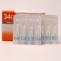 100 aiguilles ultra-fines indolores 34G 32G 18G 25G 27G 30G de 4 mm à 13 mm pour outils d'opération des paupières
