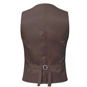 Traje de 3 Piezas a Cuadros de Tela Tejida Marrón, Corte Slim Fit, Mezcla de Lana Premium, Traje a Cuadros para <span class=keywords><strong>Hombre</strong></span>, Blazer - Product Image 5