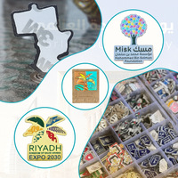 Épinglette papillon en fonte de fer moulée sous pression, type broche, revêtement poudré et électrolytique, cadeau d'affaires, autocollant pour téléphone portable, EXPO2030 Arabie Saoudite