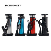 IRONDONKEY Inflator Road Bicycle Portable Mini Floor Pump Bicycle Foot Pump with Pressure Gauge