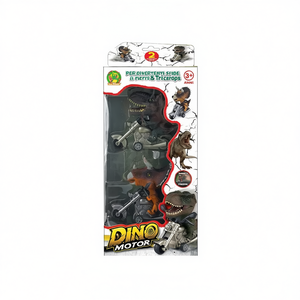 Ensemble de vélos dinosaures Dino Motor Toy 33x14x8 cm pour enfants de 3 ans et plus avec 2 pilotes et mouvement à friction - Product Image 2