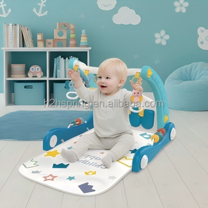 <span class=keywords><strong>Gimnasio</strong></span> de Desarrollo para Bebés 2 en 1: Andador y Tapete Musical con Piano y Juguetes Colgantes, Plástico ABS Seguro, Promueve Habilidades Motoras, 0-24 Meses - Product Image 1