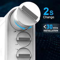 Sistem Filter Air Reverse Osmosis Tanpa Tangki 800G, Pembersihan Otomatis Elektrik, Layar TDS, Pengingat Usia Filter, Alkali, Rumah Tangga