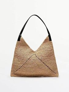 High Quality Women Raffia Straw <b>Bag</b> <b>Large</b> Capacity Single Shoulder Woven Holiday <b>Beach</b> <b>Bag</b> - Product Image 6
