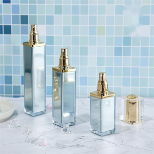 OEM sang trọng vuông Acrylic chăm sóc da chai với bơm Vàng Xanh 30ml 60ml <span class=keywords><strong>100ml</strong></span> Mặt Kem Jar 30g 50g nắp vặn niêm phong - Product Image 2