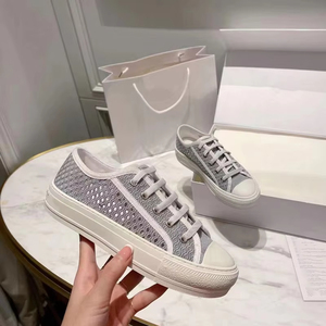 Top Quality Flat Designer Sneakers Women Fashion Cloth Shoes Breathable Mesh Fabric Women Casual Shoes Walking Style Shoes Man - Product Image 3