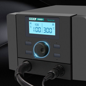 Station de dessoudage numérique Quick 709D+ avec température réglable et fer à souder à trois canaux et pistolet à air chaud - Product Image 1