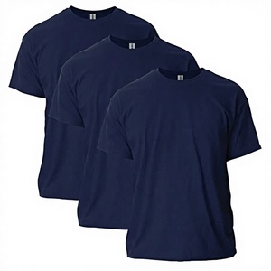Camisetas de Verano para Hombre, Color Azul Marino Sólido, Personalizadas, Talla Grande, 100% Algodón, Hombros Caídos, Gran Venta - Product Image 2