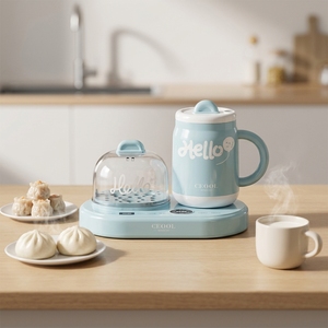 Bouilloire électrique personnalisée 2-en-1 et appareil de petit-déjeuner électrique à chauffage rapide, vapeur rapide en 10 secondes, eau bouillante en 8 minutes - Product Image 1