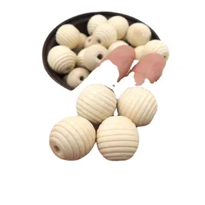 Perles faites à la main bricolage en gros 10-20mm couleur bois gros fil grain naturel fin lotus en vrac