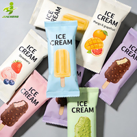 Sacs d'emballage personnalisés OEM en plastique souple mat pour bâtonnets glacés, crèmes glacées, sucettes glacées, et glaces, avec scellage arrière