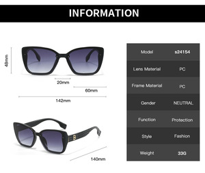 Gafas de Sol de Moda al por Mayor para Mujer, Elegantes, para Viajes al Aire Libre, Multicolores, con Marco Grande y Detalles de Remache - Product Image 5