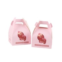 Lebensmittelechte Farbige Papierbox, Tragbare Verpackungsbox für Kuchen, Desserts und Kekse
