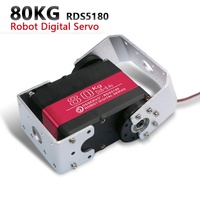 Servomoteur numérique robotique RDS5160 60KG RDS5180 80KG 7.4V étanche à double axe avec support de montage en U pour robotique RC