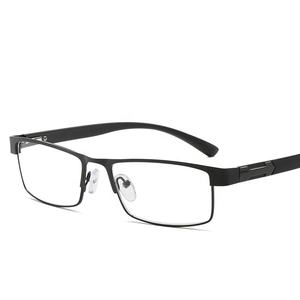 Lunettes de lecture tendance <span class=keywords><strong>pour</strong></span> hommes d'affaires, monture carrée en métal, verres en résine anti-lumière bleue, <span class=keywords><strong>presbytie</strong></span> +1.0~+4.0 - Product Image 5