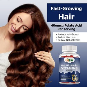 Wholesale Price Hair Skin & Nails Vitamins for Women Gummies with Biotin <b>Supplement</b> Essential for Skin Elasticity Gummies - Product Image 4