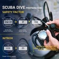 Montre d'Ordinateur de Plongée Professionnelle NORTH EDGE pour Hommes Plongée Sous-Marine NDL 100M Montres de Plongée avec Altimètre Baromètre Boussole AQUA
